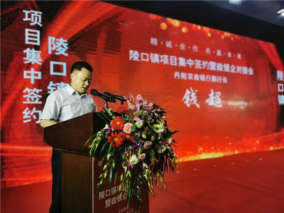 江蘇丹陽陵口鎮(zhèn)開展項(xiàng)目集中簽約暨政銀企對接會